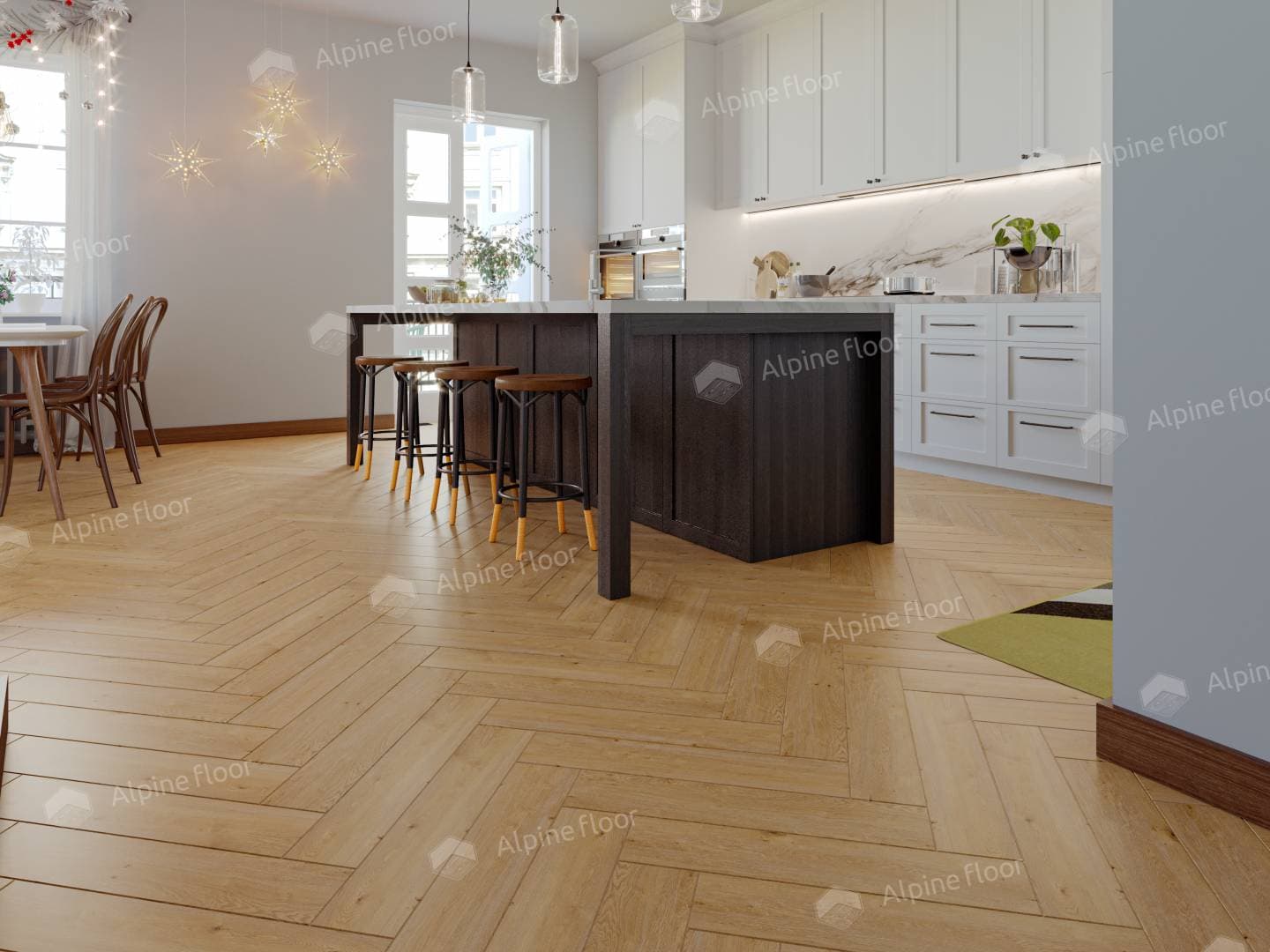 Кварц-виниловая плитка Alpine Floor Дуб Хатиса Eco 13-27