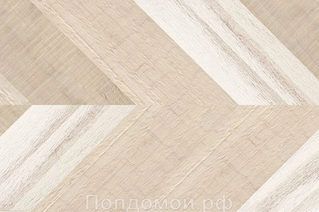 Клеевое пробковое покрытие с фотопечатью Corkstyle Chevron Creme