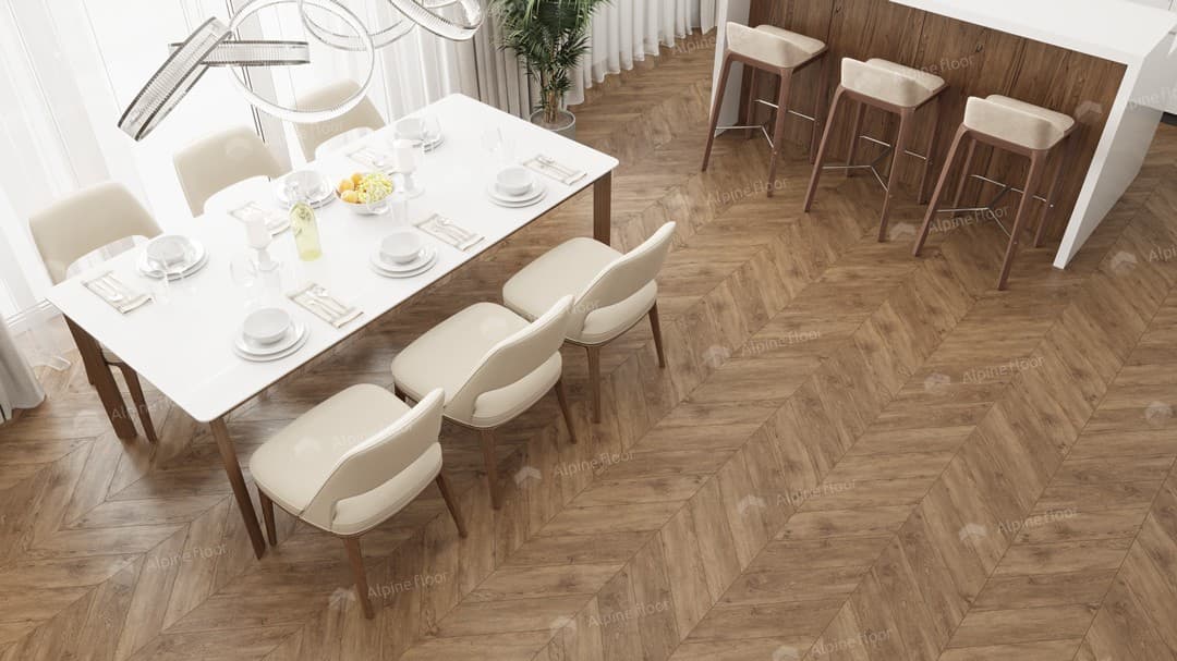 Виниловая плитка Alpine Floor Eco 20-10 Гевуина Chevron