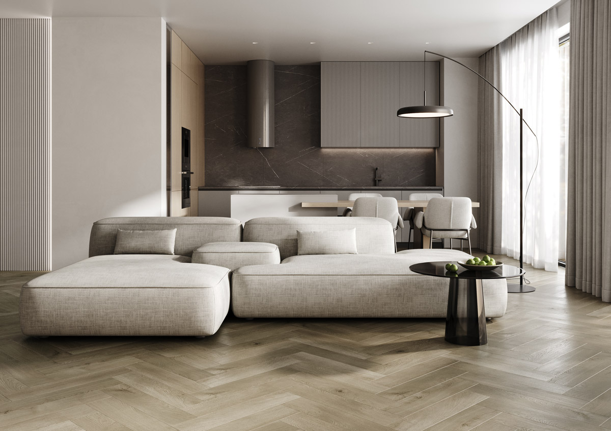 Кварц-виниловый ламинат Fargo Bevel Parquet 33-653-71 Дуб Санторини