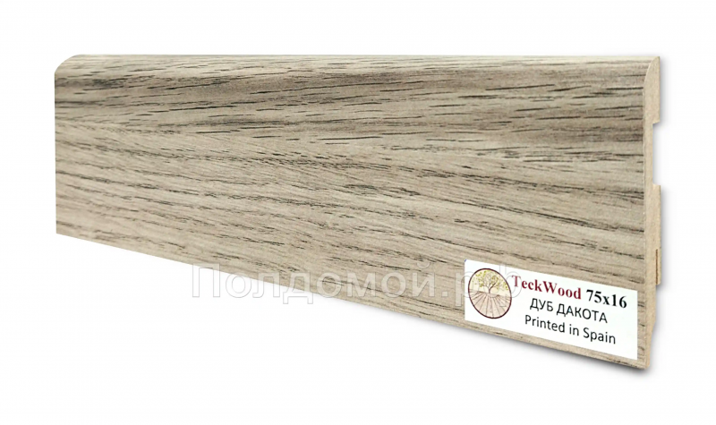 Плинтус МДФ Teckwood Дуб Дакота (Oak Dacota)