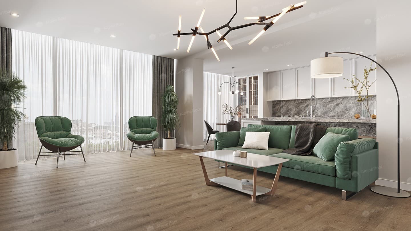Кварц-виниловая плитка Alpine Floor Ларгетто Eco 14-3