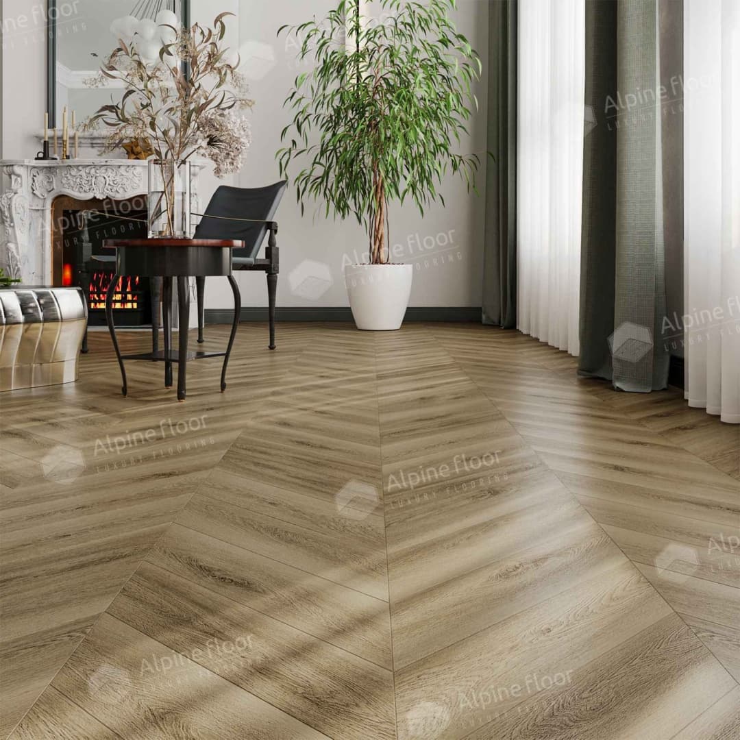 Кварц-виниловая плитка Alpine Floor Eco 18-14 Вайпуа Chevron