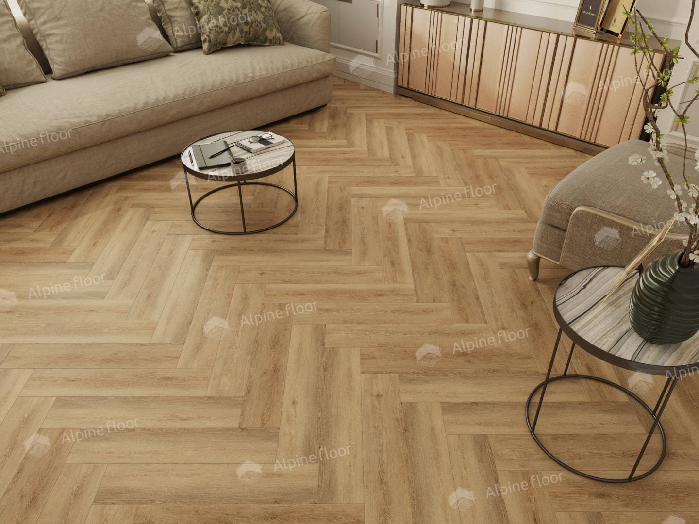 Кварц-виниловая плитка Alpine Floor Дуб Буна Eco 13-30