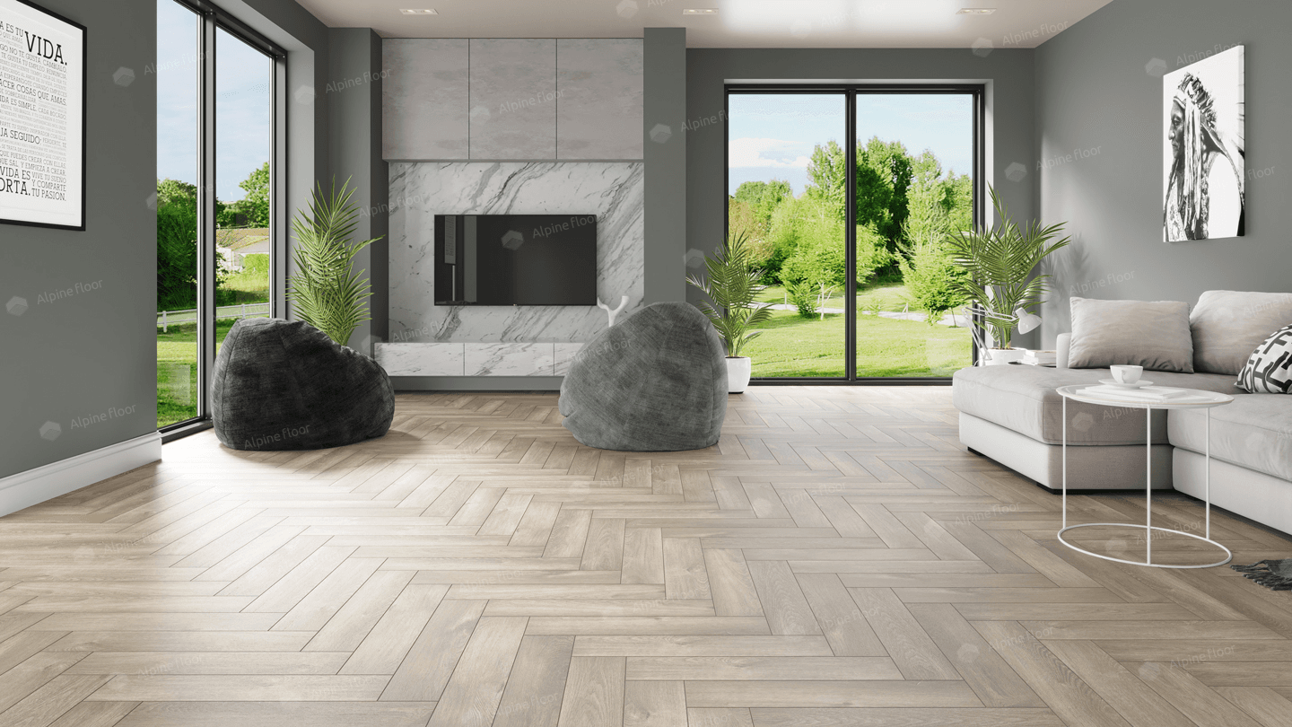 Кварц-виниловая плитка Alpine Floor Eco 19-5 Дуб Натуральный Отбеленный