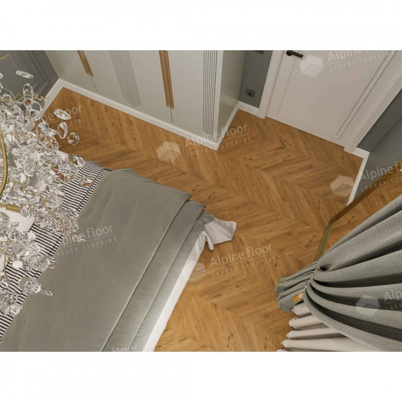 Кварц-виниловая плитка Alpine Floor Eco 18-16 Tesoro Chevron