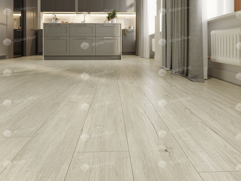Кварц-виниловая плитка Alpine Floor Секвойя Снежная Есо 6-8 Lvt