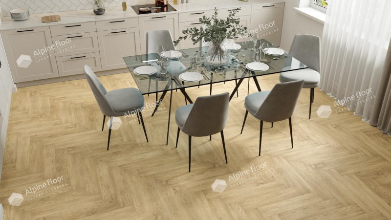 Кварц-виниловая плитка Alpine Floor Eco 19-3 Дуб Ваниль Селект
