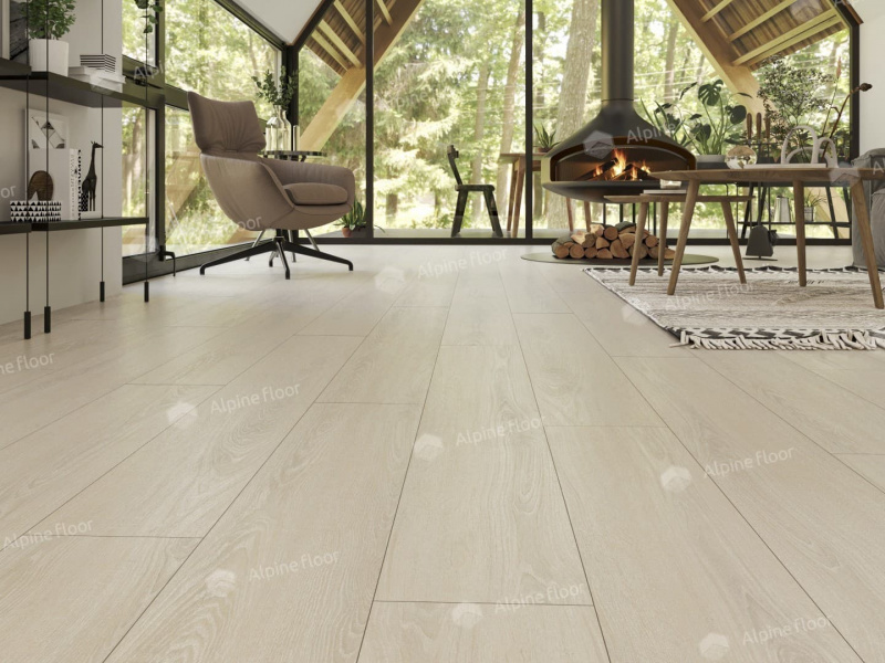 Виниловая плитка Alpine Floor Дуб Снежный Eco 3-14