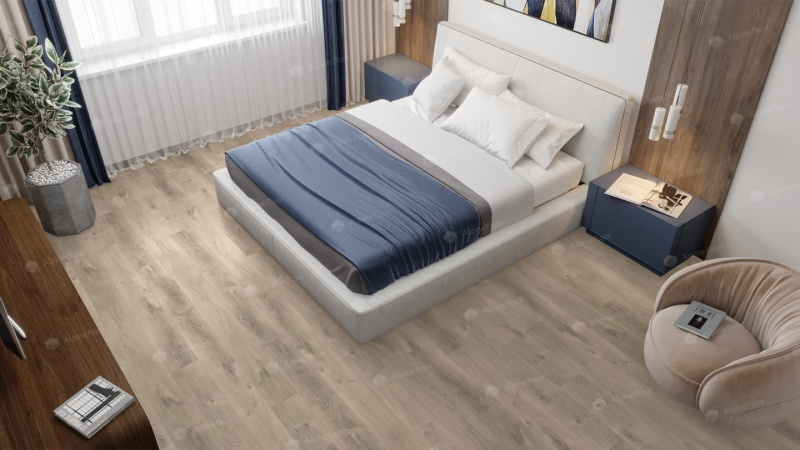 Кварц-виниловая плитка Alpine Floor Дуб Натуральный Отбеленный Eco 7-5 Aba