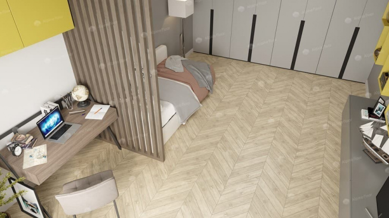 Кварц-виниловая плитка Alpine Floor Eco 18-7 Сонома Chevron