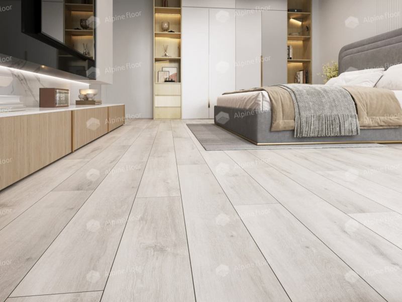 Кварц-виниловая плитка Alpine Floor Ясень Серый Eco 134-5