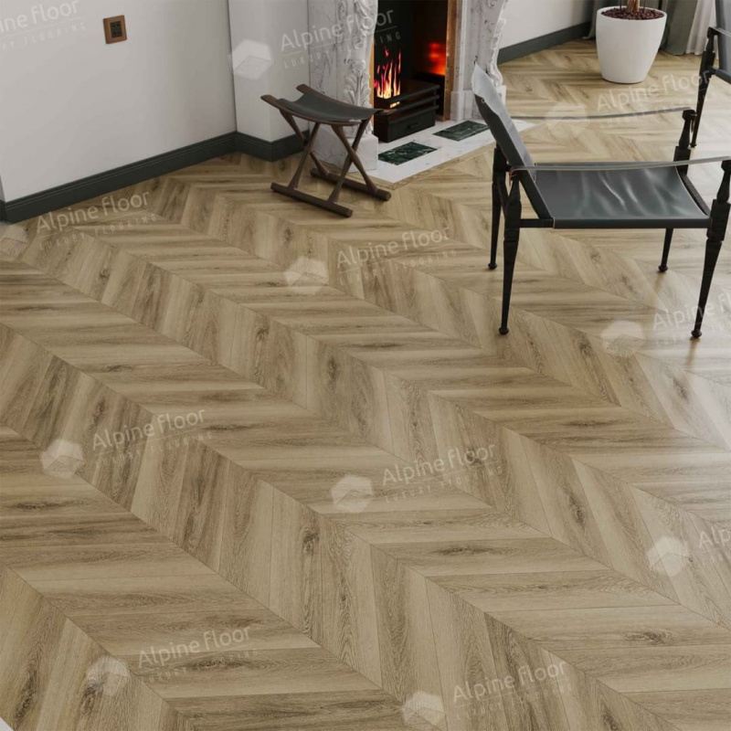 Кварц-виниловая плитка Alpine Floor Eco 18-14 Вайпуа Chevron