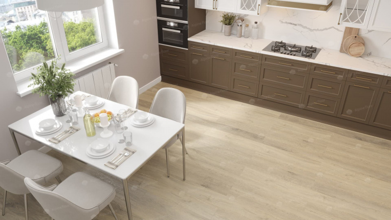 Кварц-виниловая плитка Alpine Floor Дуб Капучино Eco 7-12 Aba