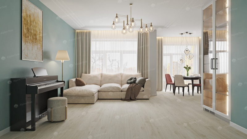 Кварц-виниловая плитка Alpine Floor Модерато Eco 14-11
