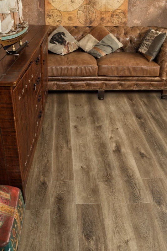 Кварц-виниловая плитка Alpine Floor Дуб Коричневый Eco 7-9 Aba
