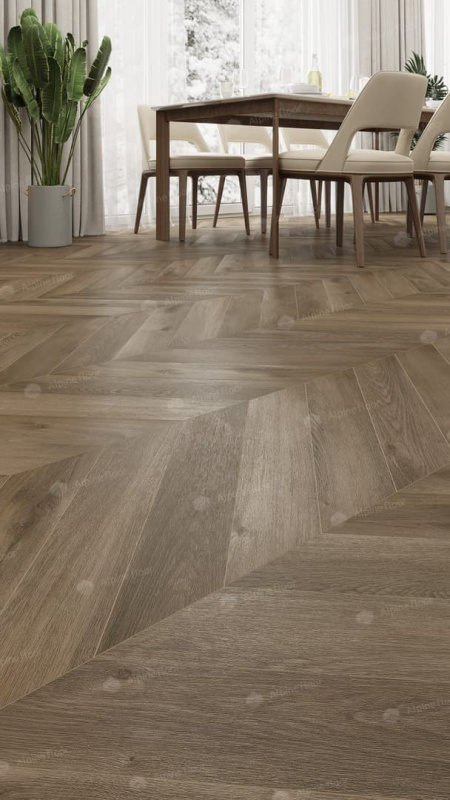 Кварц-виниловая плитка Alpine Floor Eco 18-4 Дуб Насыщенный Chevron
