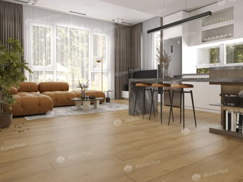 Кварц-виниловая плитка Alpine Floor Eco 173-6 Mc Клен Классический