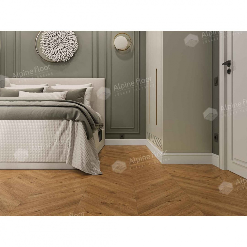 Кварц-виниловая плитка Alpine Floor Eco 18-16 Tesoro Chevron