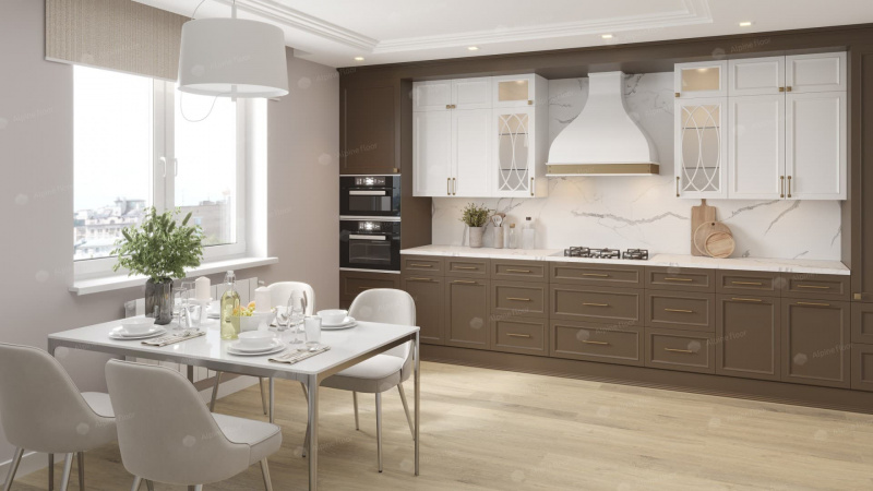 Кварц-виниловая плитка Alpine Floor Дуб Капучино Eco 7-12 Aba