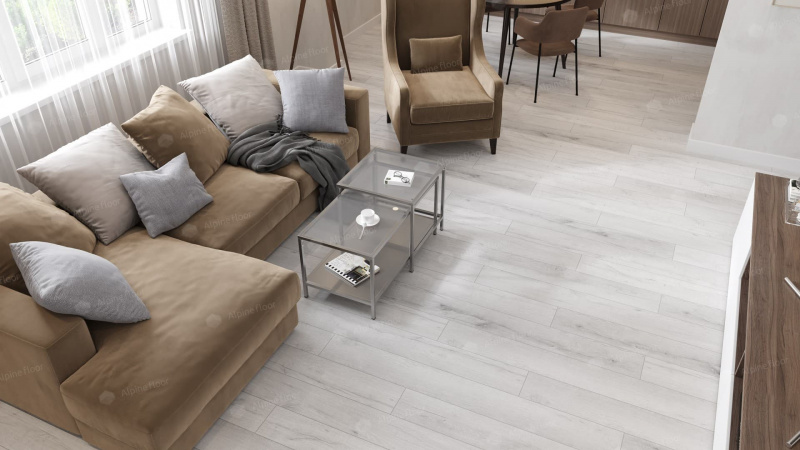 Кварц-виниловая плитка Alpine Floor Дуб Морская Пена Eco 7-21 Aba