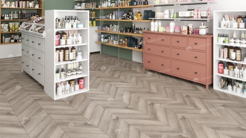 Виниловая плитка Alpine Floor Eco 20-8 Дуб Исида Chevron