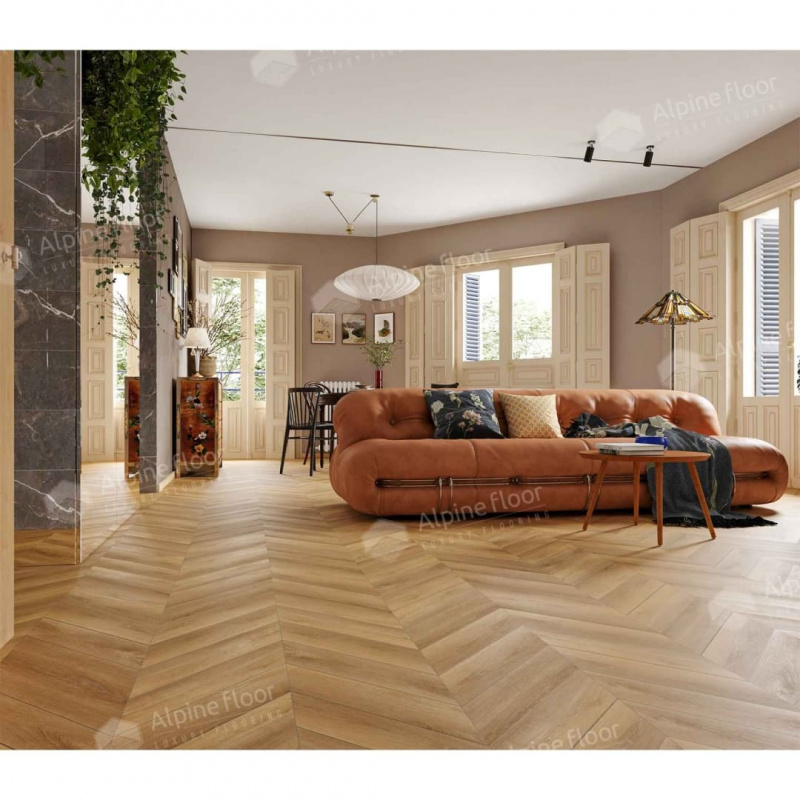 Кварц-виниловая плитка Alpine Floor Eco 18-18 Баварский Лес Chevron