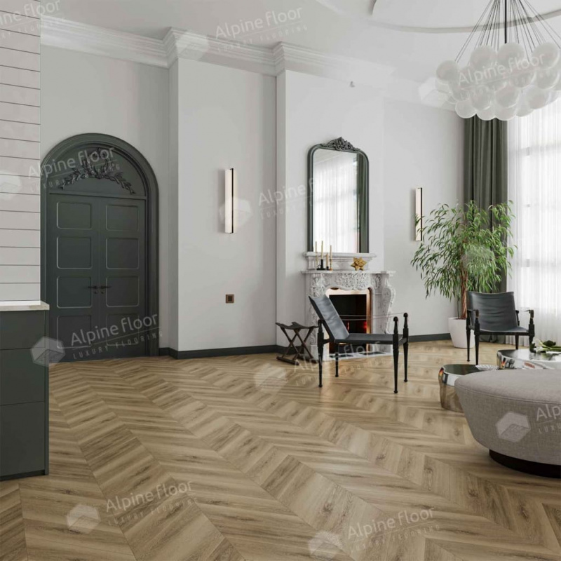 Кварц-виниловая плитка Alpine Floor Eco 18-14 Вайпуа Chevron