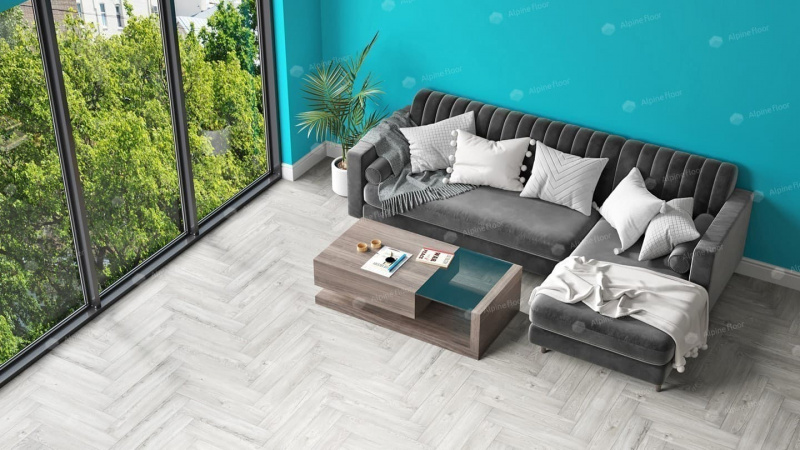Кварц-виниловая плитка Alpine Floor Снежный Eco 13-11