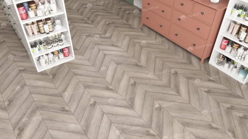 Виниловая плитка Alpine Floor Eco 20-8 Дуб Исида Chevron