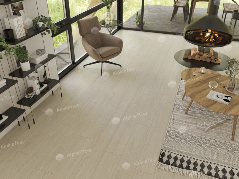 Виниловая плитка Alpine Floor Дуб Снежный Eco 5-14